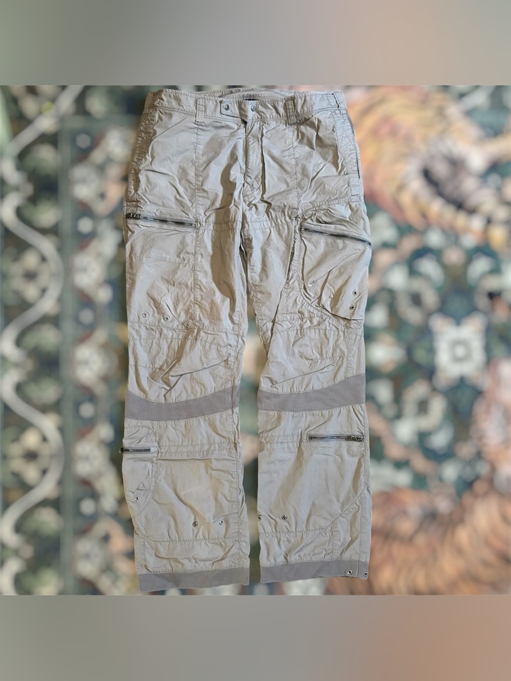 Polo Ralph Lauren RLX Paratrooper Cargo Pants Utility Pockets Military 36x31 Tan